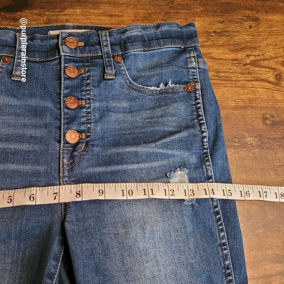 Madewell Jeans Size 28 Skinny 10" High Rise Tummy Control H6319 Rosecliff Wash - Picture 9 of 13